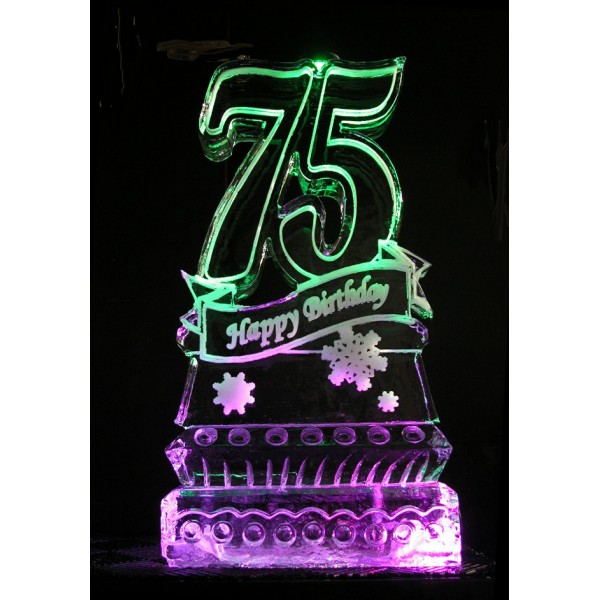 75 Birthday Ice Sculpture