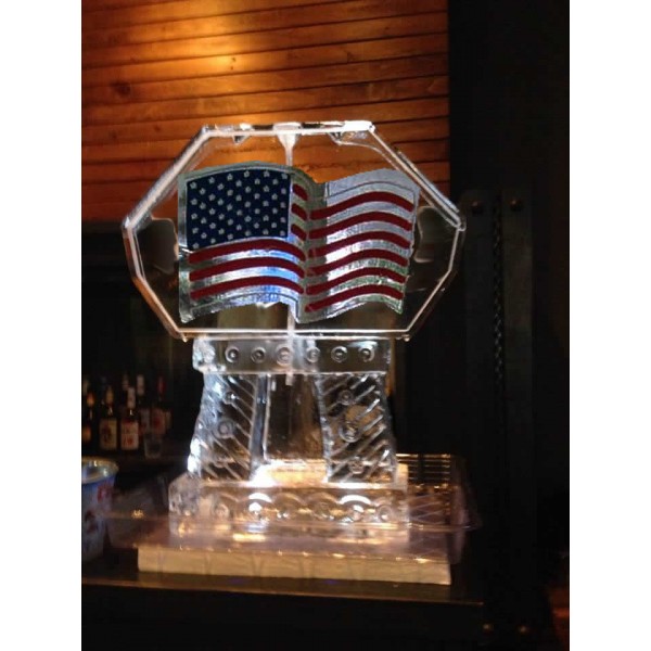 American Flag Ice Sculpture
