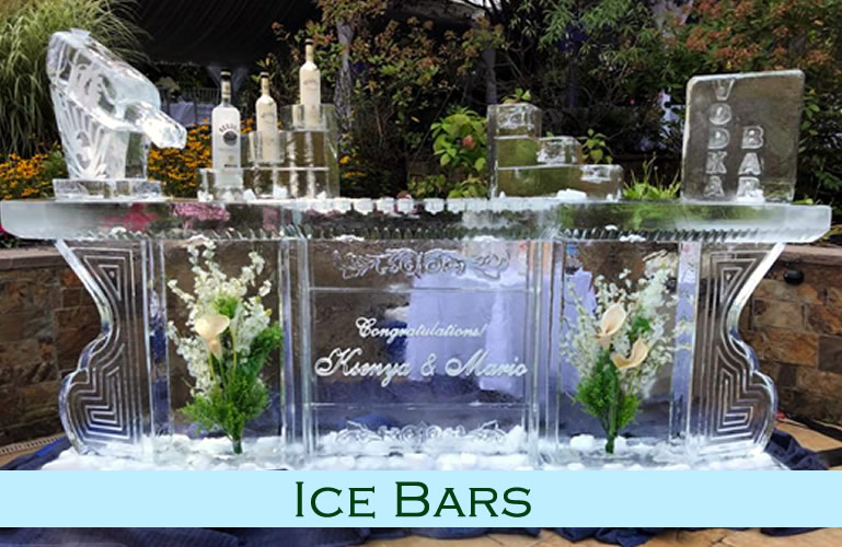 ice molds, ice sculptor, ice scupltures, wedding centerpieces