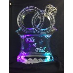 Interlocking Ring-Heart Ice Sculpture