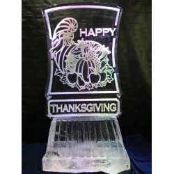 Happy Thanksgiving Ice Sculpture