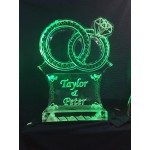 Interlocking Ring-Heart Ice Sculpture