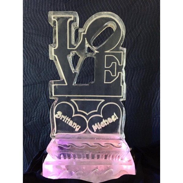 Love Sign Ice Sculpture