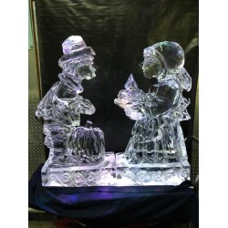 Pilgrim Boy & Girl Ice Sculpture